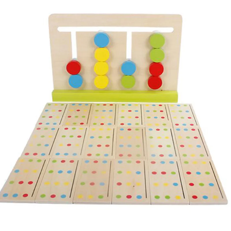 Новый стиль детские развивающие игрушки Монтессори Четырехцветная игра красная