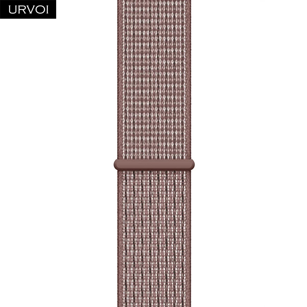 Спортивная петля URVOI для apple watch series 5 4 3 2 1 ремешок для iWatch band для NIKE+ двухслойный светоотражающий крючок и петля - Цвет ремешка: N Smokey Mauve