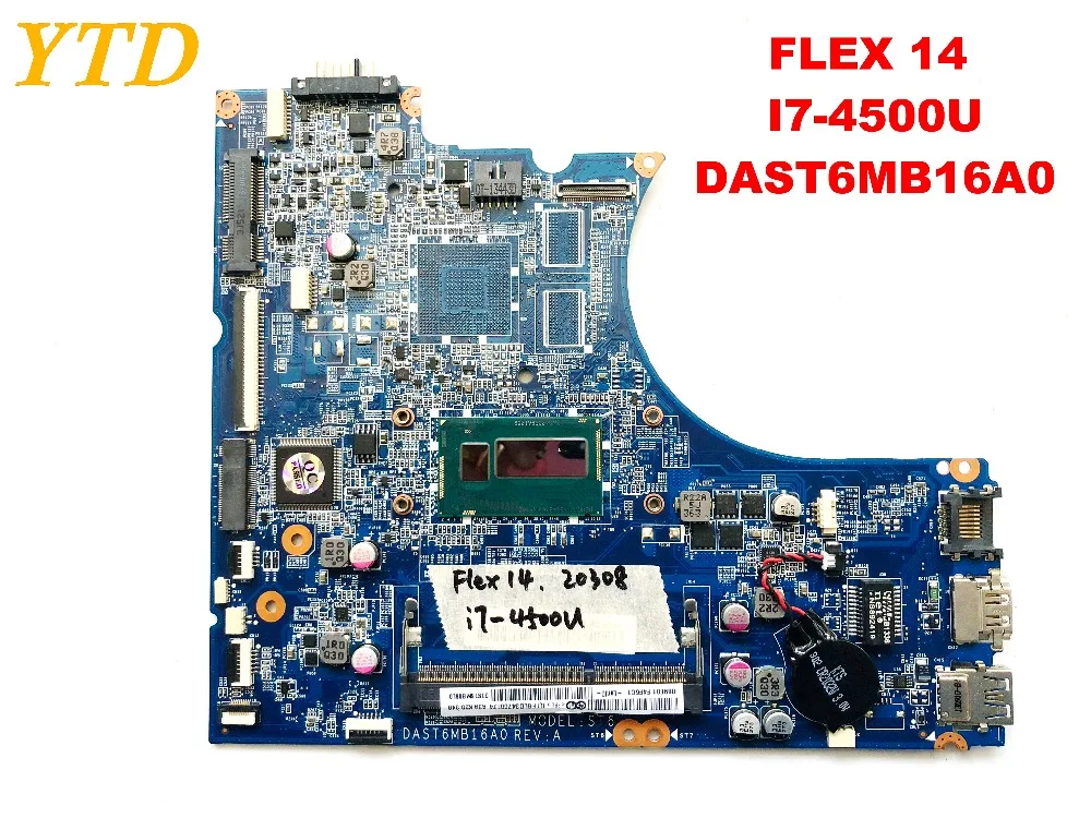 

Original for lenovo FLEX 14 laptop motherboard FLEX 14 I7-4500U DAST6MB16A0 tested good free shipping