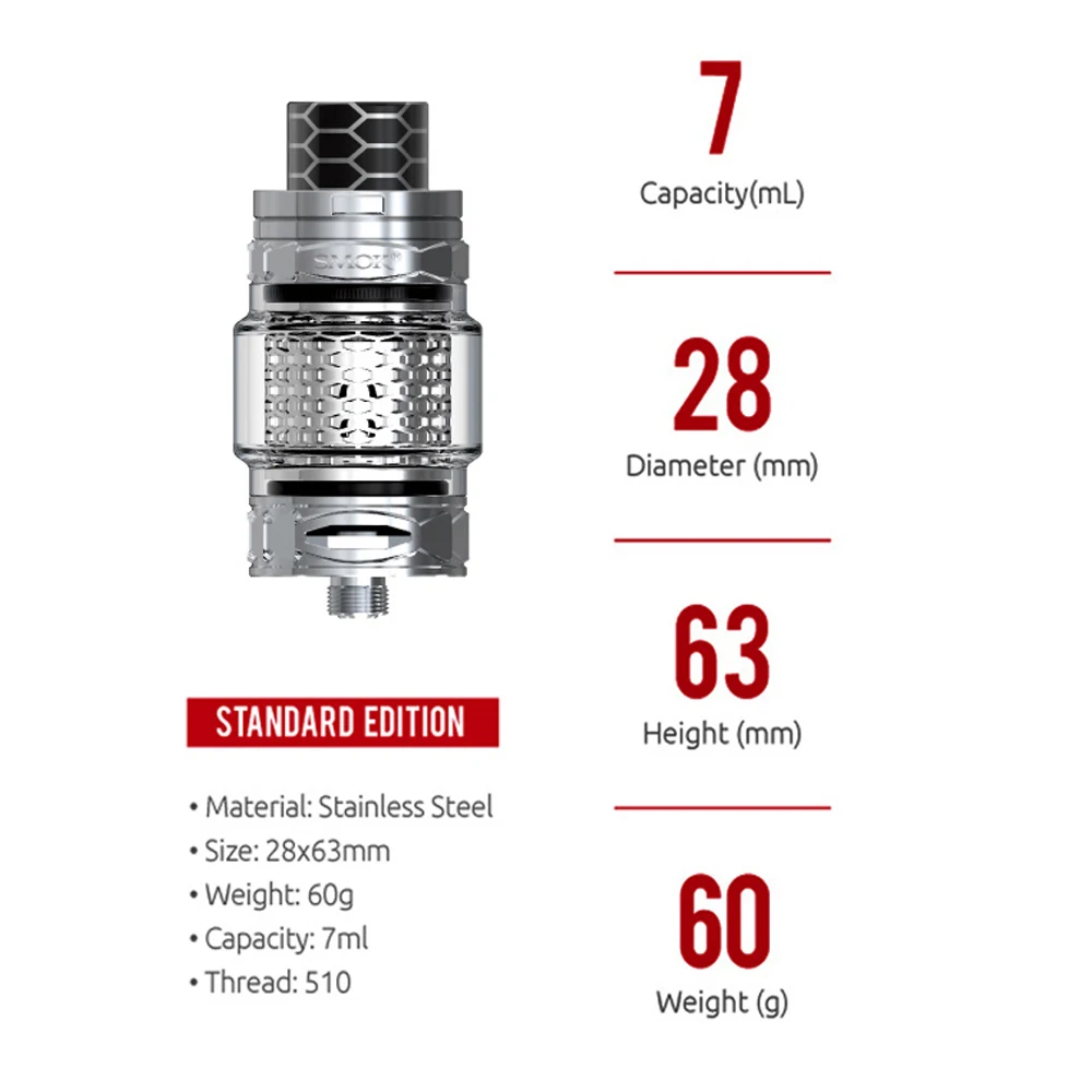 SMOK Mag Box Mod 225 Вт правый вейп электронная сигарета для атомайзера TFV12 PRINCE Tank V12 Prince испаритель катушка
