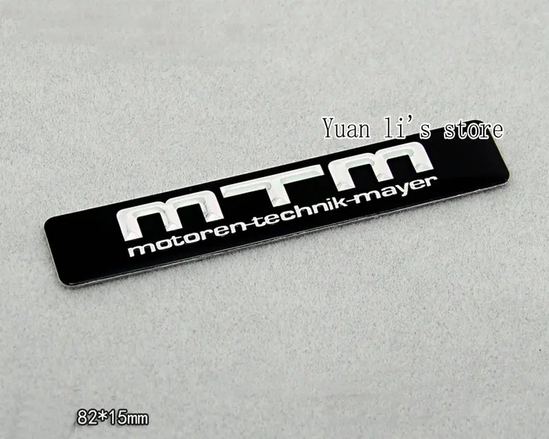 10 шт. Автомобильная металлическая эмблема значок MTM Эмблема черная 82*15 мм