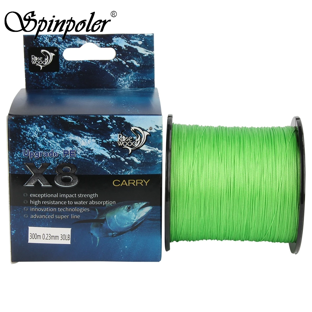 Spinpoler плетеная рыболовная леска супер сильная 300 м 8 нитей многонитевая PE морская