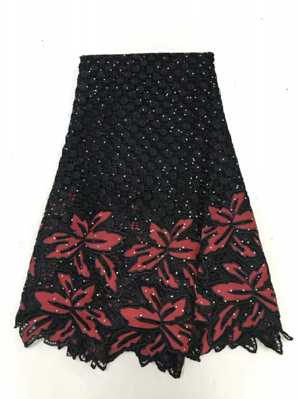 white Wholesale Embroidery african guipure lace water soluble chemical fabric!High quality cream fabric | Дом и сад