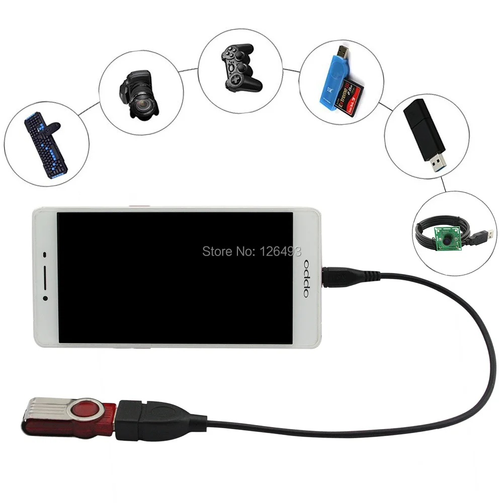 Микро USB otg кабель адаптер для Iphone Sumsong Lenovo sony или usb камер которые поддерживают