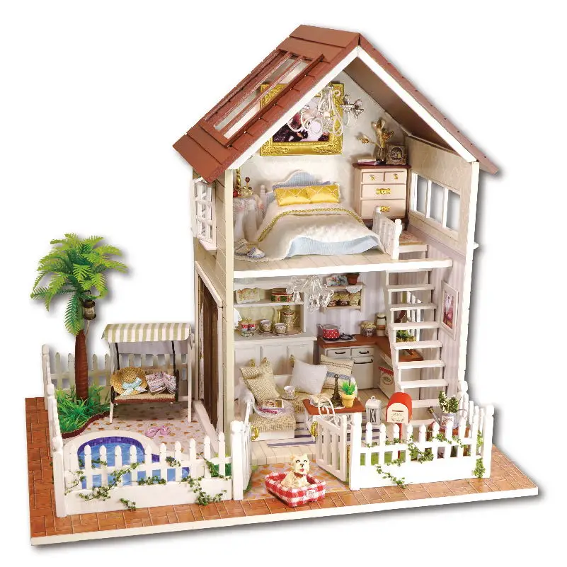 Кукольный дом мебель miniatura diy кукольные домики миниатюрный кукольный домик деревянные игрушки ручной работы для детей подарок на день рождения A-025 - Цвет: A025