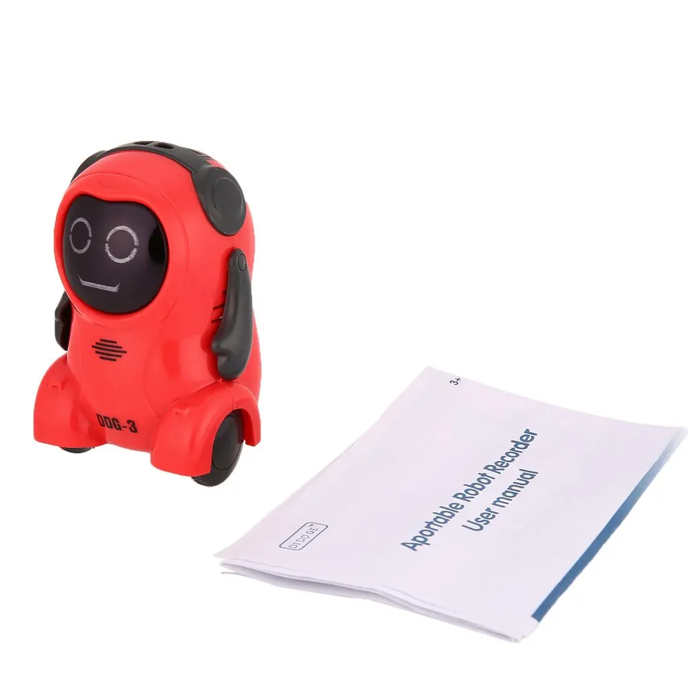 DDG-3 Intelligent Smart Mini Pocket Voice Recording RC Robot Recorder Arm Wheeling 360 Rotating Toys for Kids Christmas Gift | Игрушки и