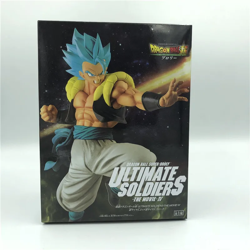 Gogeta A Real Boxed Dragon Ball Z темно-синяя Gogeta Goku Vegeta Ultimate Soldier Movie Ver. Против Супер броли битва ПВХ экшн-фигурка Драконий жемчуг зет 23 см - Цвет: Gogeta A Real Boxed