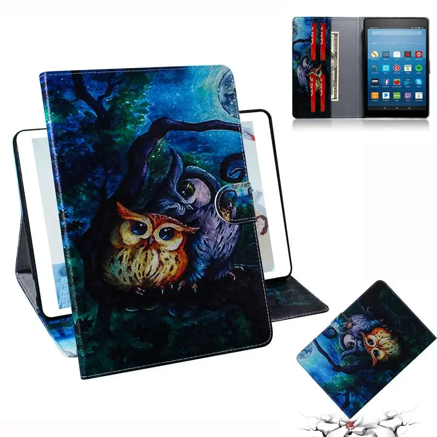 Чехол для Amazon Kindle Fire HD 8 умный чехол для Amazon Kindle Fire HD8 защитный чехол для планшета+ пленка+ ручка