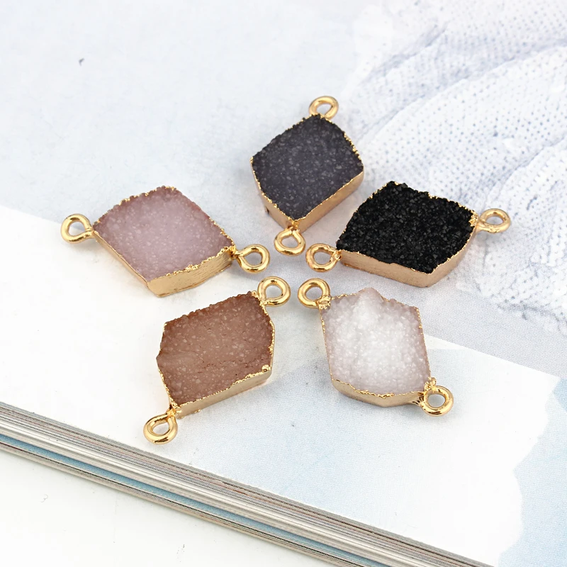 2pcs Geometric Resin Bracelet Connector Findings Charms Two Hole Jewelry Making Women Earrings Necklace Pendant Accessory F264 | Украшения
