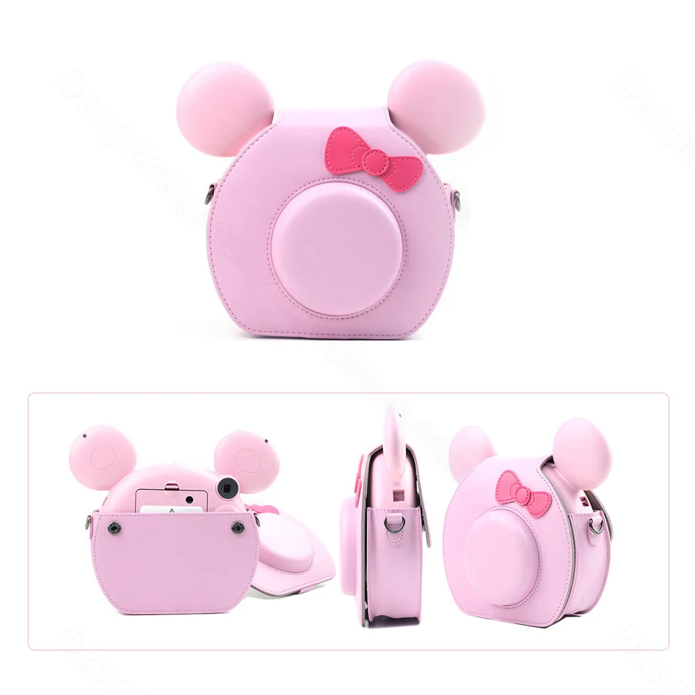 Fujifilm Instax Mini TsumTsum Защитная пленка для камеры моментальной печати чехол с плечевым ремнем, сумка из искусственной кожи Аксессуары