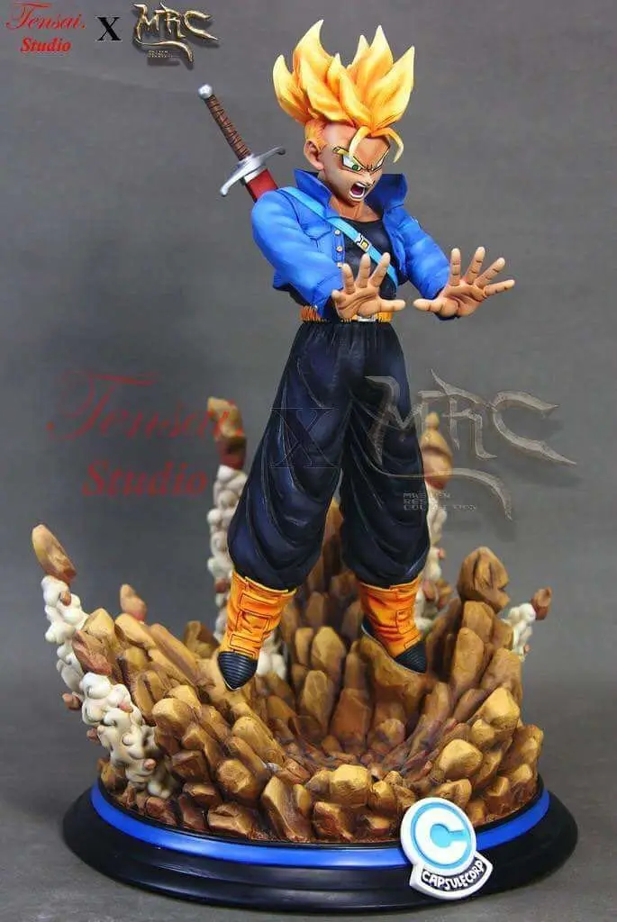 Модели вентиляторов Dragon Ball Z mrc 40 см Супер Saiyan будущее Мужские Шорты для купания GK смолы статуя содержат светодиодные рисунок игрушки для коллекции
