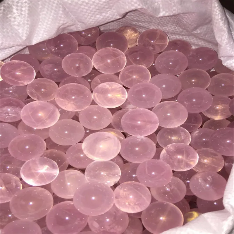

1pcs 35mm Natural STAR Rose Quartz SPHERE BALL Crystal Specimen Healing