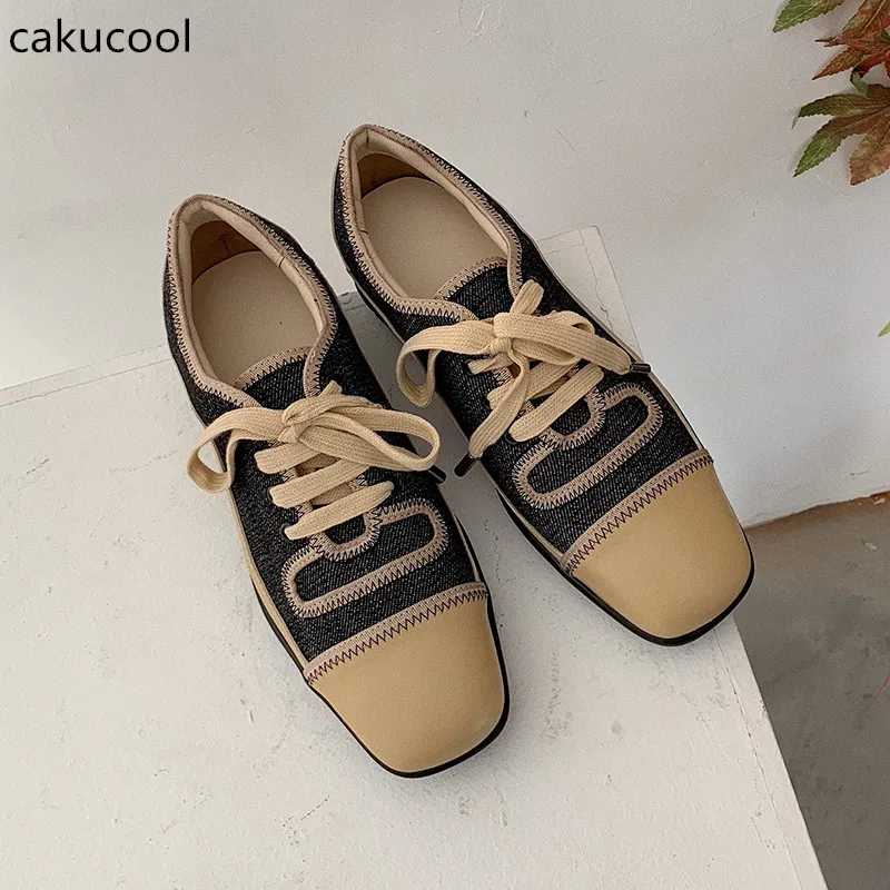 Cakucool New Women Lace Up canvas low cut skate shoes Autumn Sneakers Casual Ladies board | Обувь