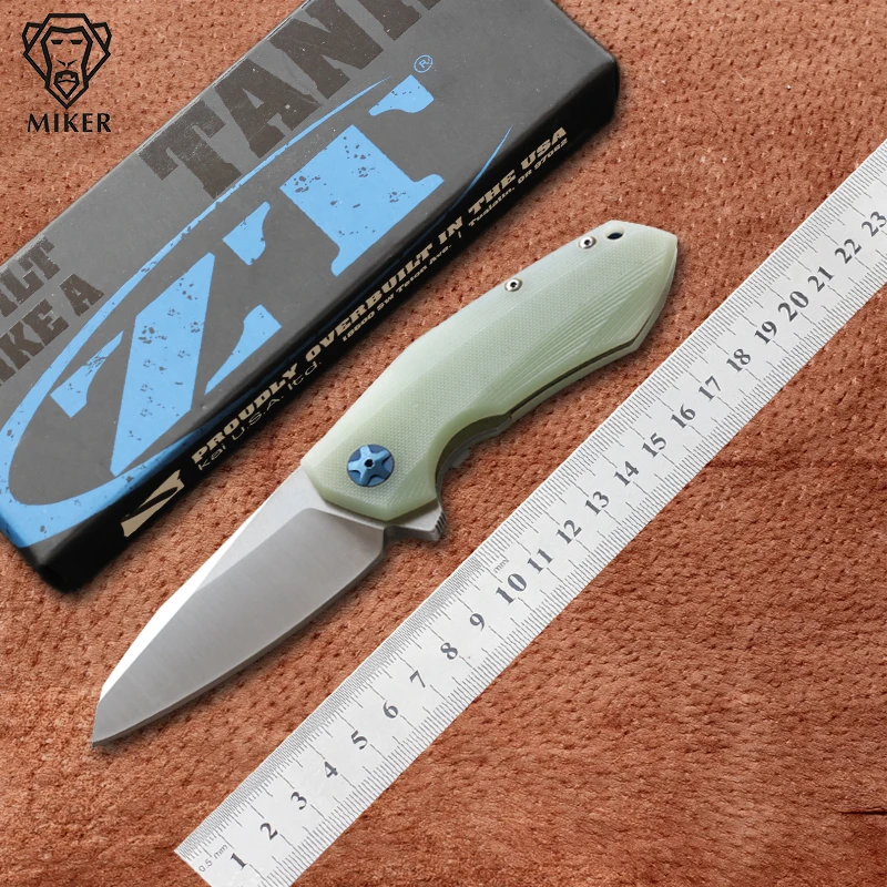 Высокое качество MIKER ZT0456 складной нож, лезвие: D2(пятно), ручка Jade G10, Открытый Кемпинг Охота ручной EDC инструменты