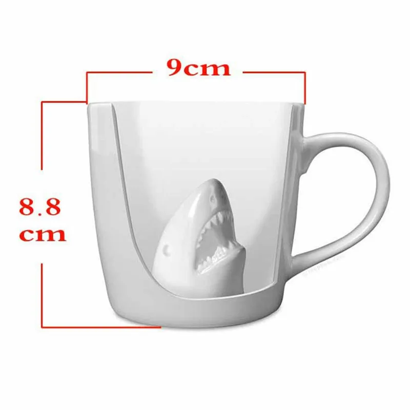 Забавная керамика 3D сюрприз Акула Peek a Bo кружки странные чашки|Кружки| |