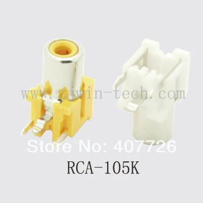 2 шт./лот высокое качество белый 90 градусов RCA Женский стерео аудио разъем AV Аудио