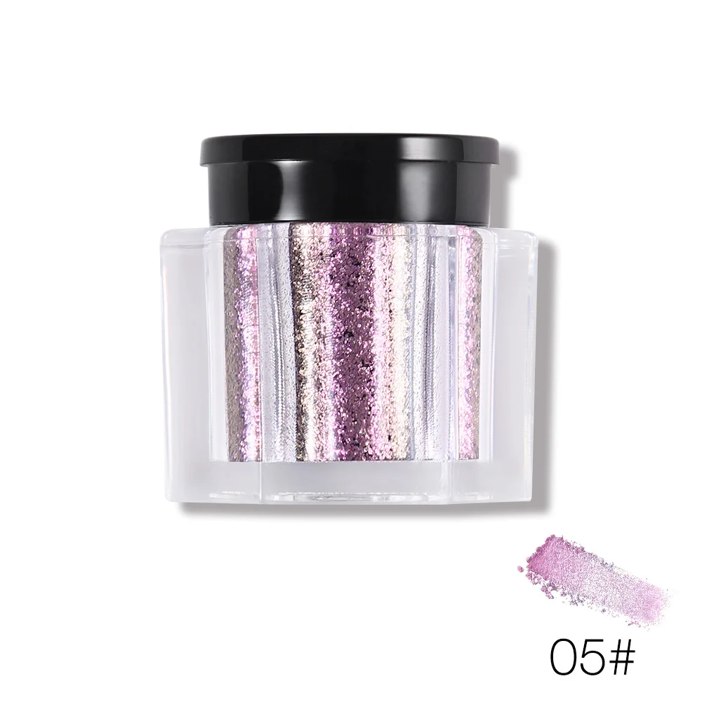 05 Glitter Rock UCANBE, блестящие тени для век, рассыпчатая пудра, алмазный блеск, тени для век, водостойкая палитра для макияжа, металлический кристалл - Цвет: 05 Glitter Rock