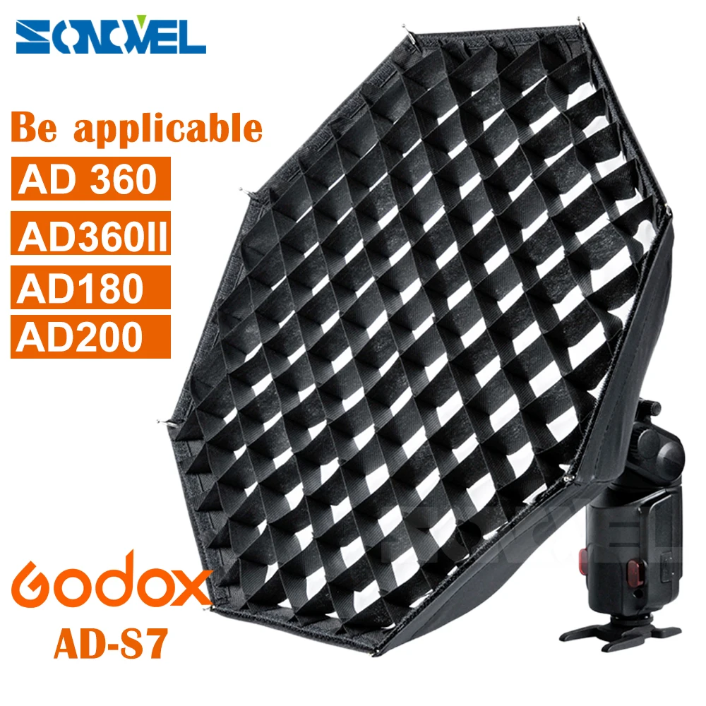 Godox телефон многофункциональный софтбокс восьмиугольный сотовый для вспышки