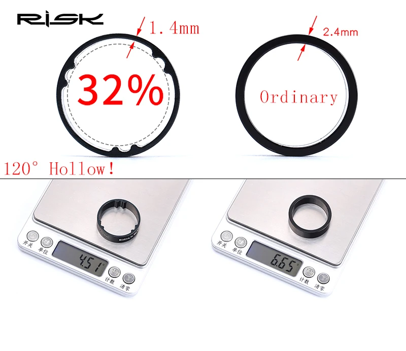 Risk 4 шт., 5 мм, 10 мм, Велосипедная вилка, шайба, распорки, алюминиевый сплав, велосипедная гарнитура, шайба для поднятия руля, шайба