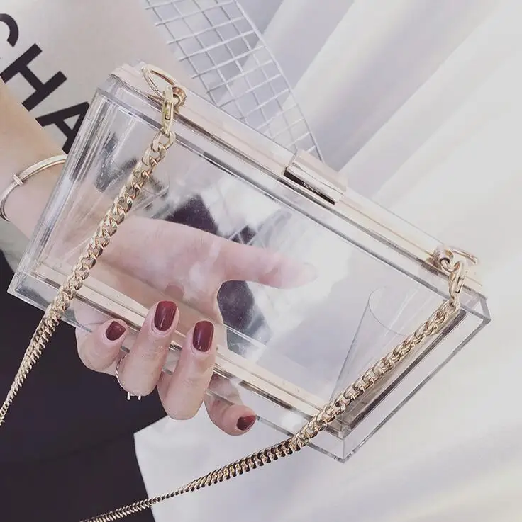 New Arrival High quality Art Acrylic Box Bag Flap women Day Clutches Shouldbags Girl party Handbag Chain Evning Bags purse | Багаж и сумки