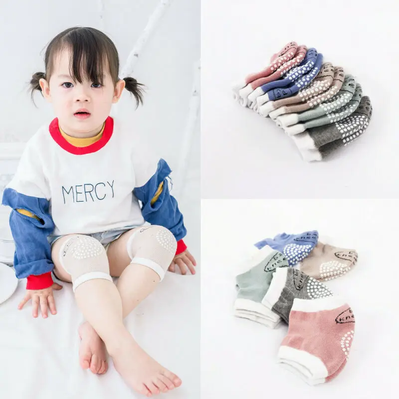 Нескользящие наколенники для ползания девочек и мальчиков носки унисекс Детская