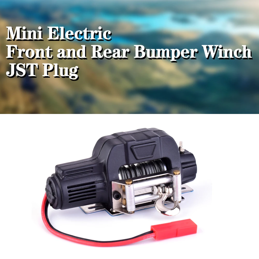 Мини электрическая лебедка переднего и заднего бампера JST Plug для 1:10 RC Car JEEP Axial SCX10