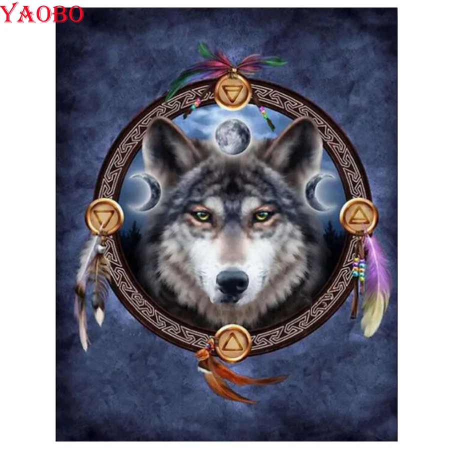 Новинка DIY креативная Алмазная вышивка волком Ловец снов картины мозаика из