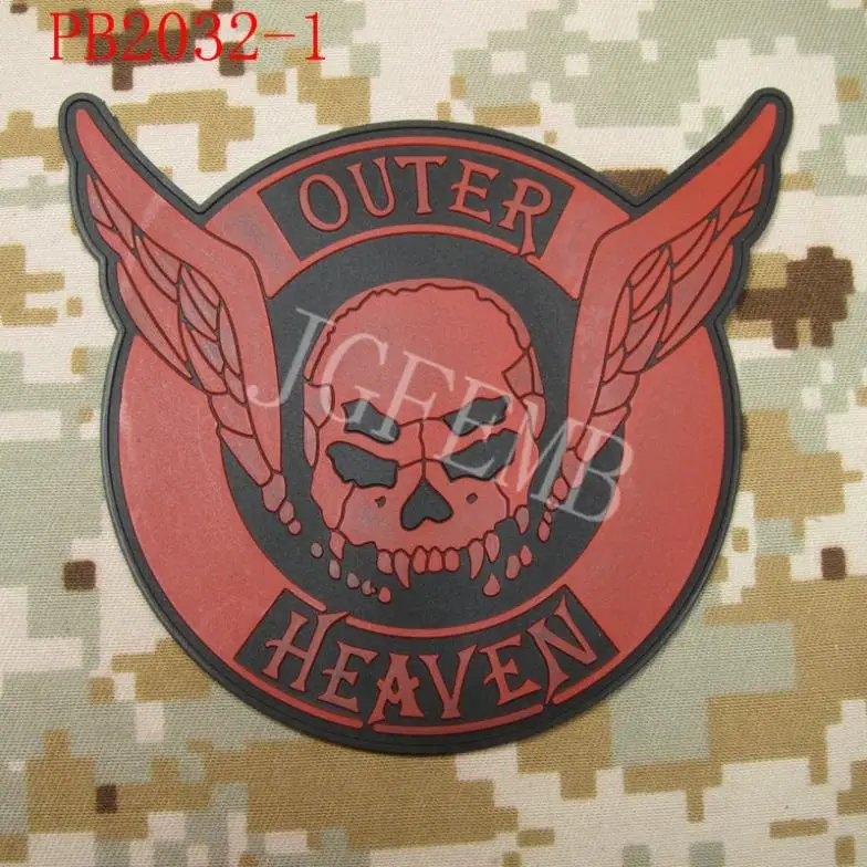 MGS outer Heaven группа специального назначения Тактический для поддержания боевого духа 3D накладка из ПВХ 10,5 см* 10 см