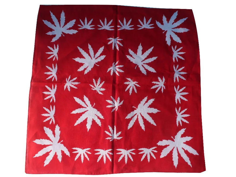 M FOXMOTHER Hip Hop Punk Cotton Reggae Jamaica Green Weed Leaf Bandana Headwear For Mens - Цвет: M