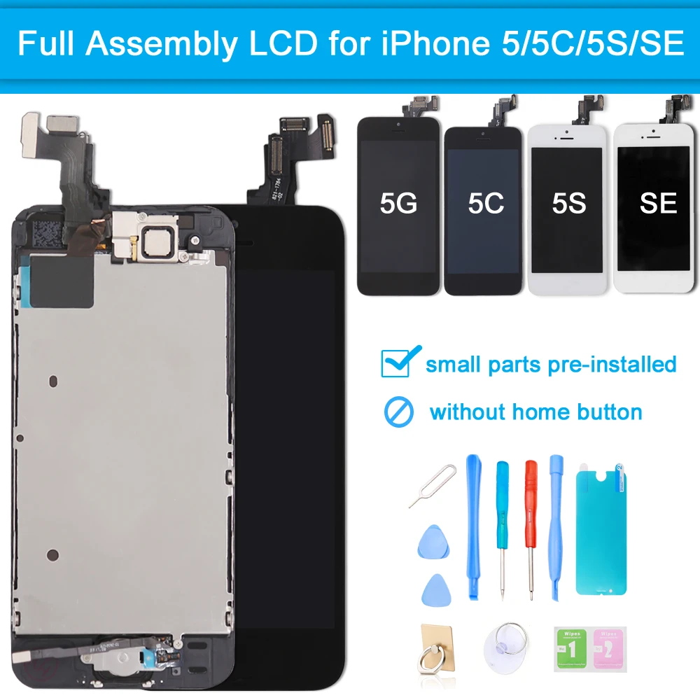Для iPhone 5 5C 5S SE ЖК дисплей сенсорный экран дигитайзер полная сборка для Замена