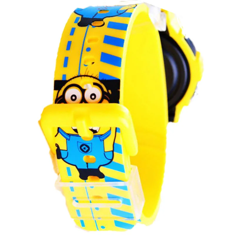 Миньон дети смотрят 3D мультфильм часы Гадкий я милые цифровые Montre Enfant Relojes para