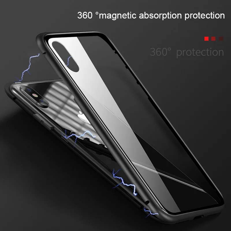 Для iPhone XR XS Max X роскошный Магнитный чехол для 6 S 5 5S 5SE 7 8 Plus 6Plus 7Plus Чехол мобильного