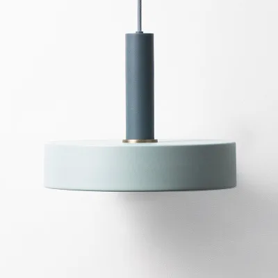 Light Blue Long Disk LukLoy, датский стиль, светодиодный подвесной светильник, металлический светодиодный подвесной светильник для спальни, кафе, подвесной светильник, студия, офисный салон, Ресторан - Цвет корпуса: Light Blue Long Disk
