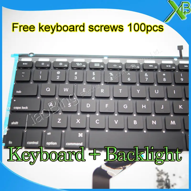 Совершенно новая английская клавиатура + Подсветка 100 шт. винтов для клавиатуры