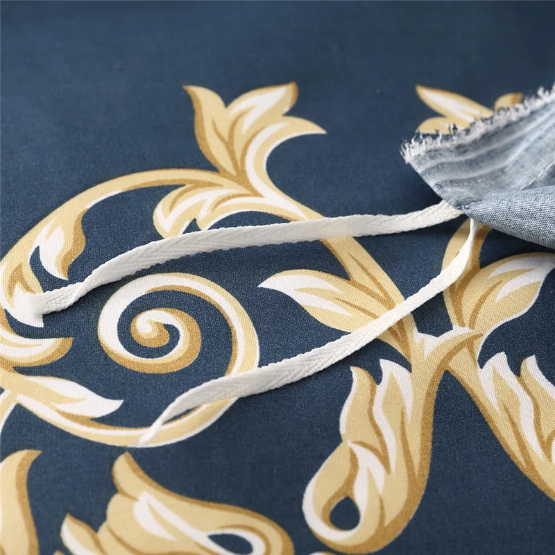 Европейский комплект постельного белья в стиле барокко Королевский синий и