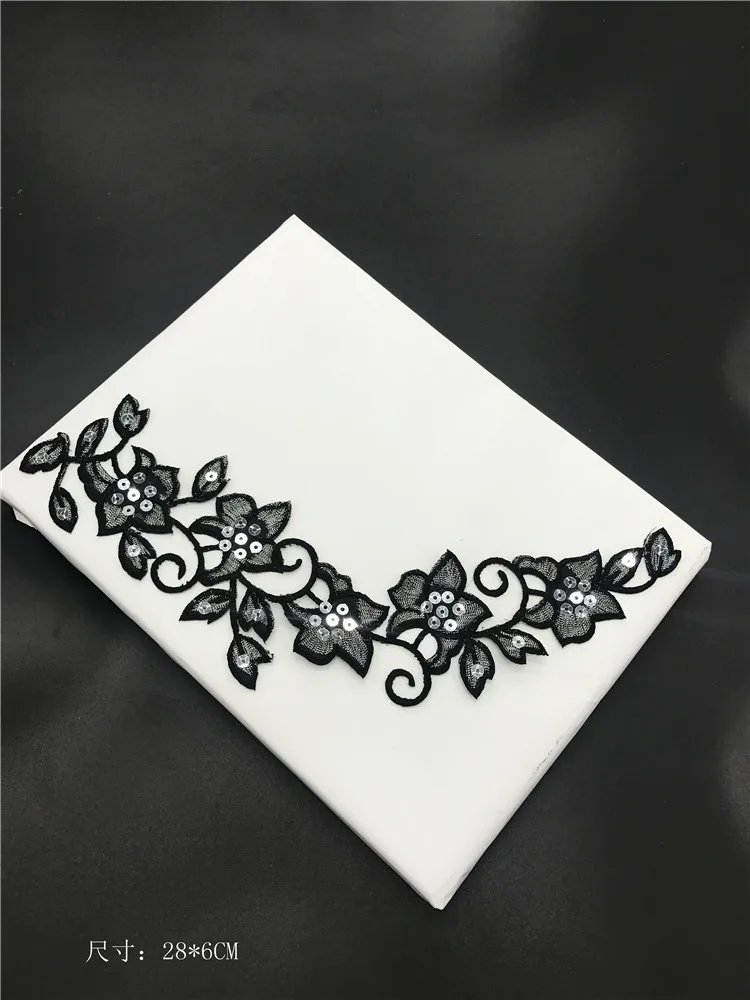 1pc flower embroidery patches for clothing Embroidered sequin patch clothes Sewing large applique parches | Дом и сад