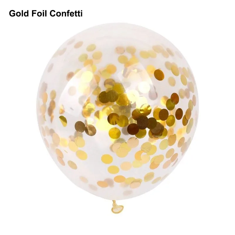 Round sequin Gold 1 шт. воздушный шар "Конфетти" 12 дюймов латексный шар Свадебный гелиевый баллон большие прозрачные шары Детские украшения для дня рождения - Цвет: Round sequin Gold