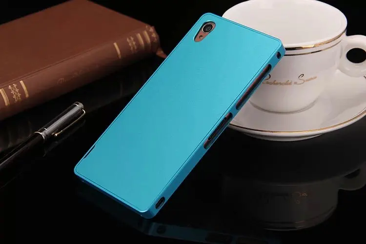 Небесно-голубой Luphie fundas для sony xperia z3, жесткая рамка из алюминиевого сплава+ металлическая задняя крышка, чехол для sony xperia z3 D6603 D6633 - Цвет: Небесно-голубой