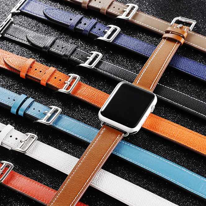 Новый ремешок для часов Apple Watch из натуральной кожи двойной Series 1 2 3 iWatch Herme