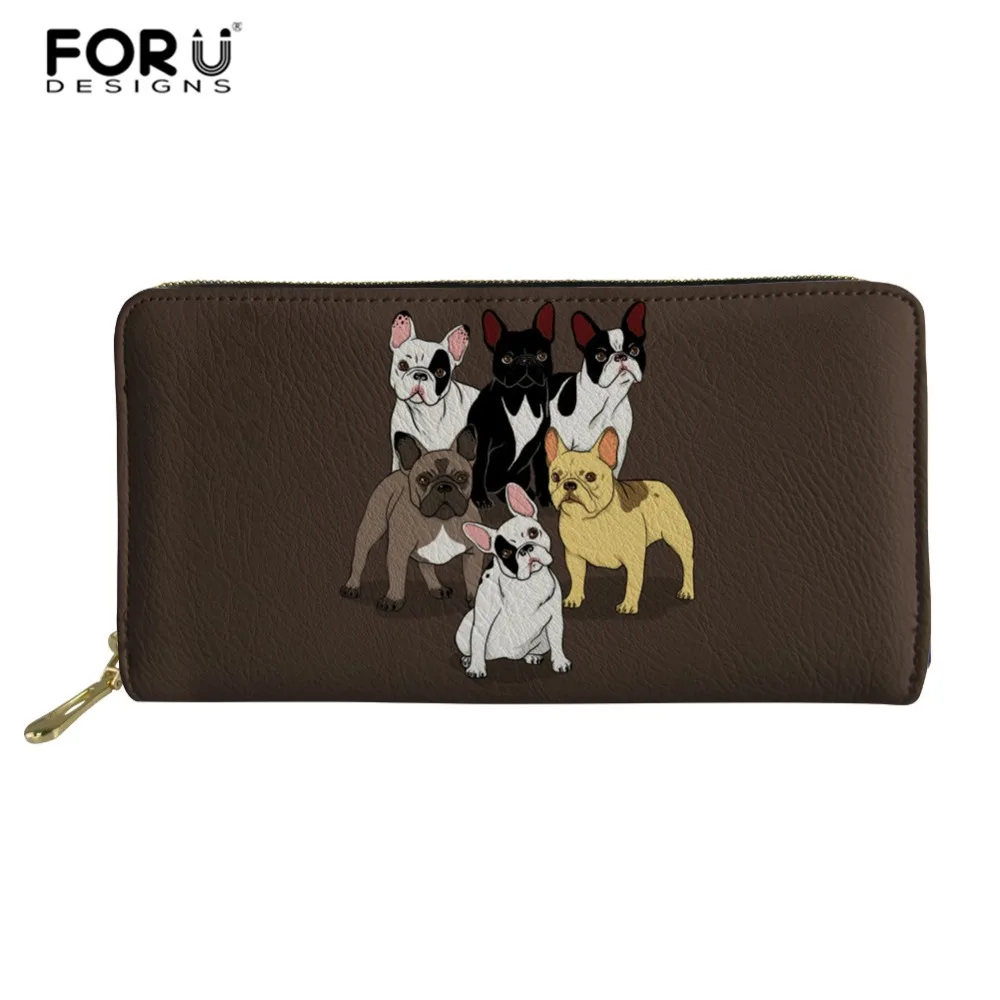 FORUDESIGNS/модные женские кошельки сумка кошелек для монет с принтом в виде собаки