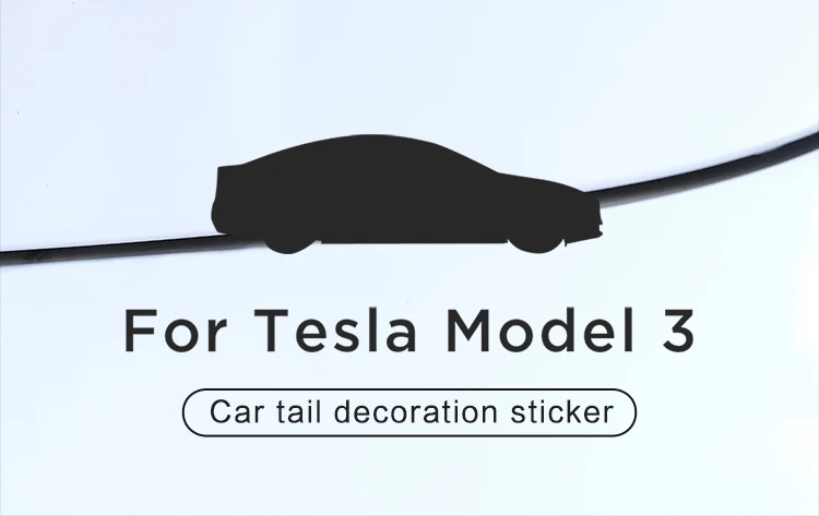 LUCKEASY стикер для украшения хвоста автомобиля для Tesla модель 3 высокопроизводительная металлическая стандартная наклейка для хвоста автомобиля
