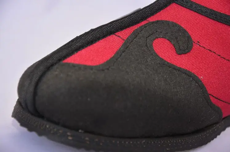 Кроссовки wushu мужские ботинки в стиле кунг фу чёрные/красные 2 цвета на лето и