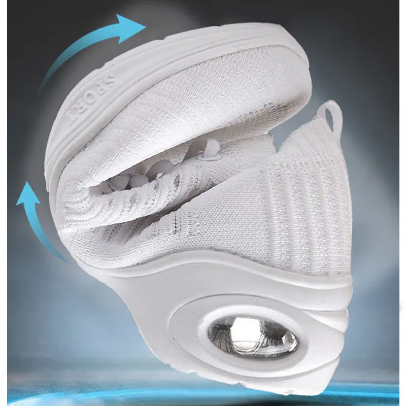 Women's Dance Sneakers Jazz Salsa Dance Shoes Mesh Hip Hop Modern Dancing Shoe Ladies Girl's Outdoor Sports Casual Shoes Female