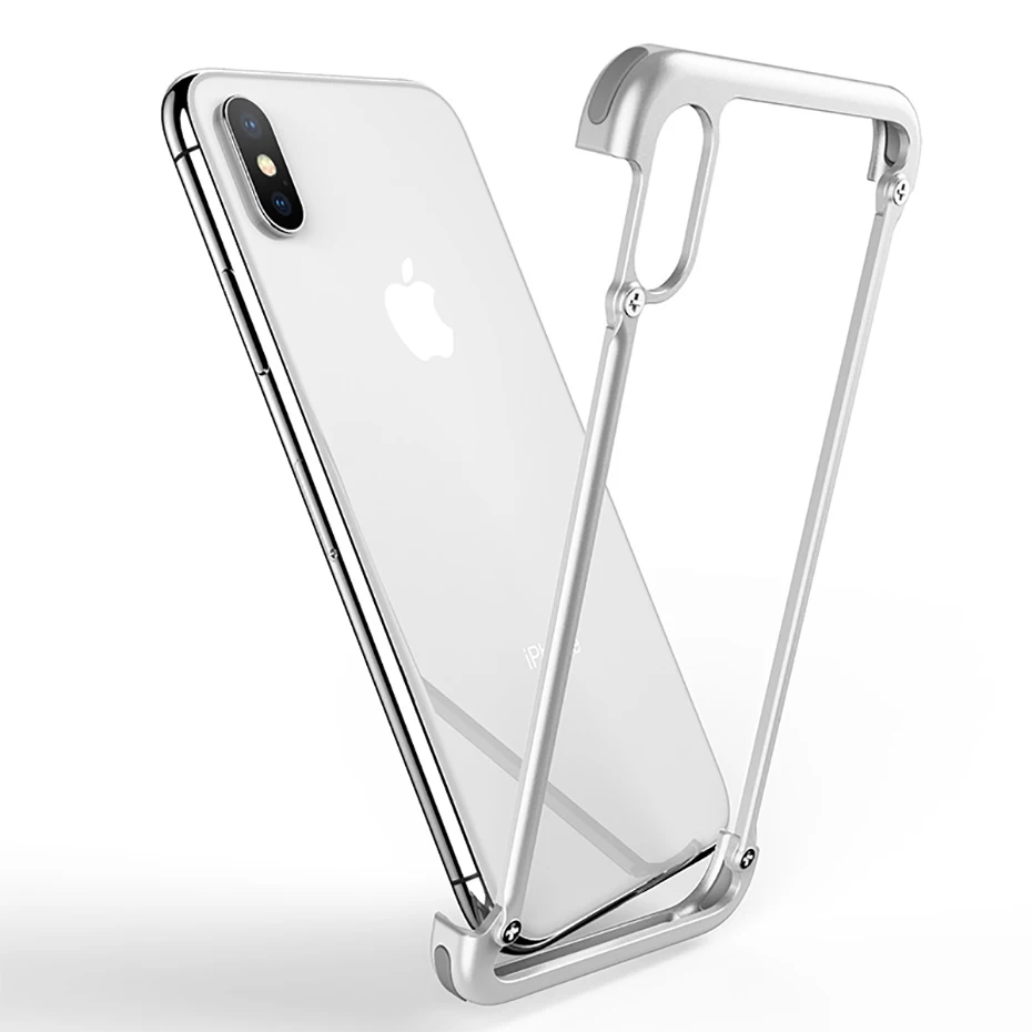Роскошный металлический защитный чехол с подушкой безопасности для IPhone X 7 8 Plus, тонкий металлический чехол с подушкой безопасности для телефона