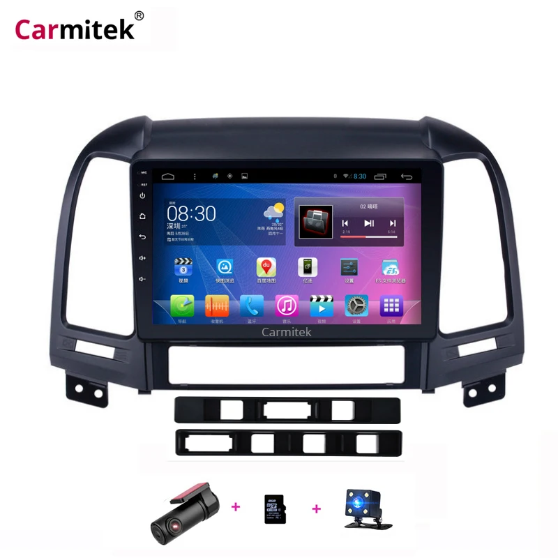 Автомобильный мультимедийный плеер Android стерео аудио GPS 2Din для Hyundai Santa Fe 2006 2007 2008