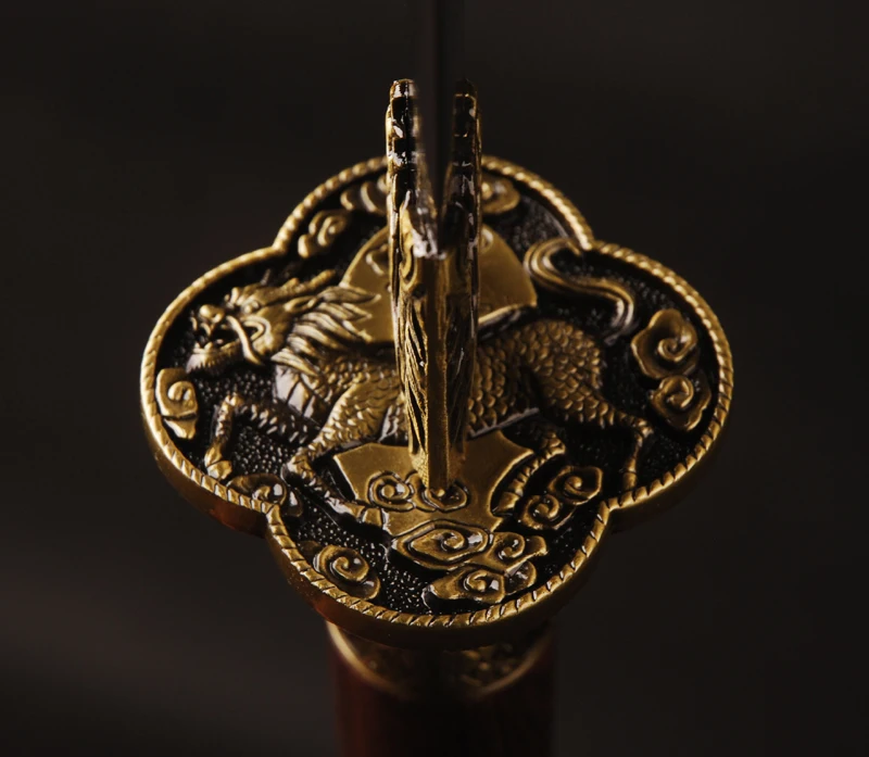 Китайский Меч Kangxi Sabre со сложенным стальным лезвием палисандр Сая для меча 45 см ручка нож украшение дома Императорский телосложитель Косплей