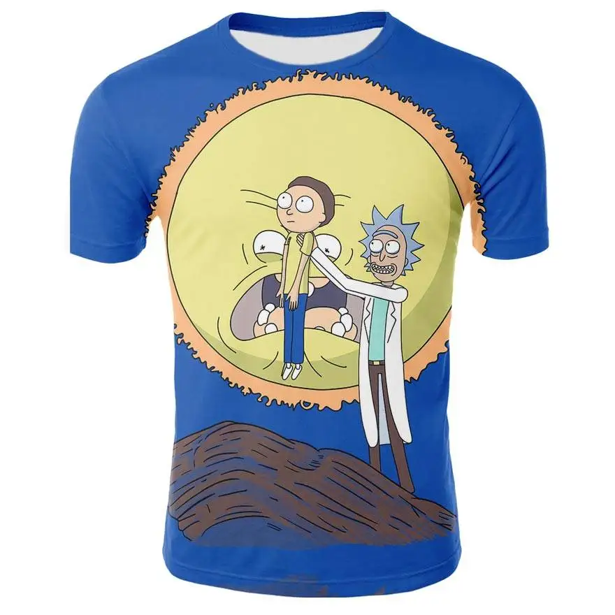 Новинка года, футболка с рисунком Мужская 3D футболка Rick and marty By Jm2 летняя футболка футболки с короткими рукавами и круглым вырезом, Прямая поставка с изображением медведя из мультфильма «зверотоп» - Цвет: T01040