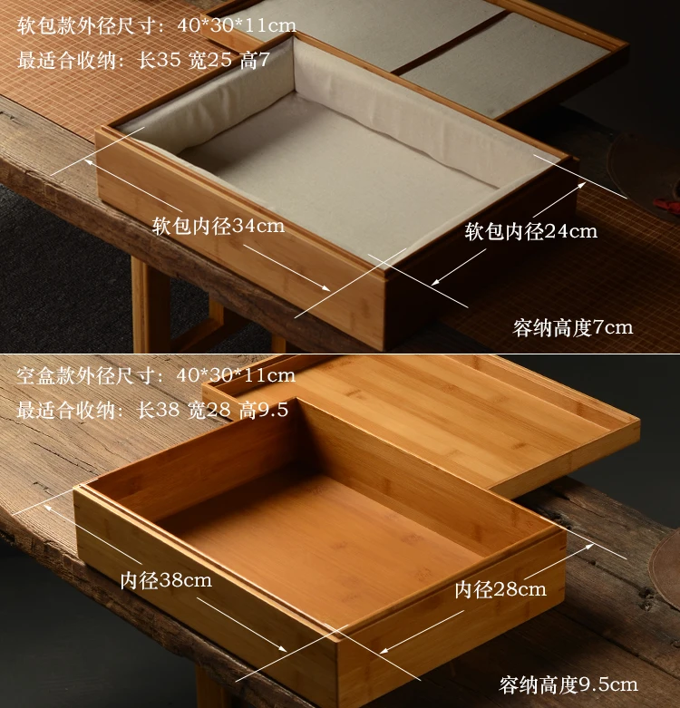 Бамбук 40*30 Глянцевая Подарочная коробка для хранения деревянная чая