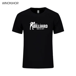 2021 Новая летняя брендовая футболка для бильярда, Хлопковая мужская футболка с коротким рукавом, повседневная мужская футболка для мальчика, снукер, Подарочные топы для влюбленных