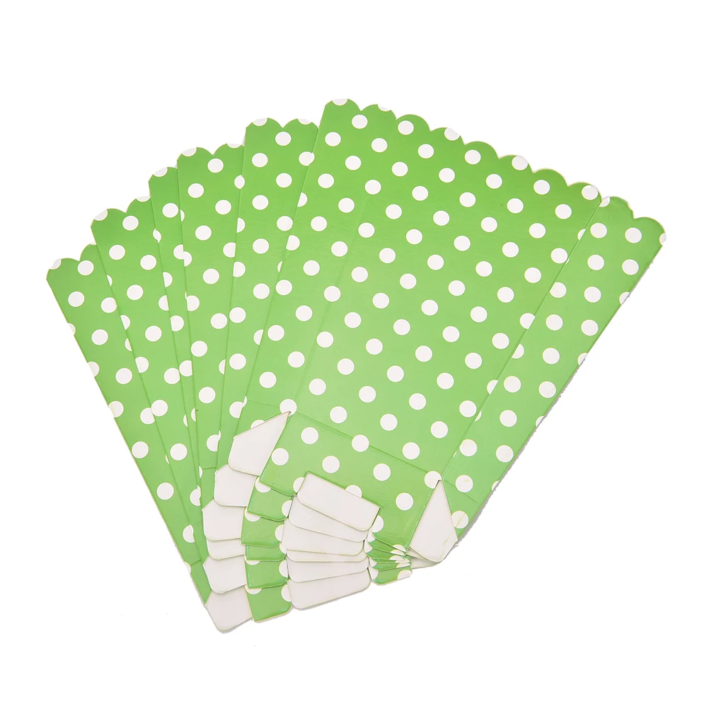 6 бумажных коробок для попкорна с узором в горошек детей дня рождения вечеринок